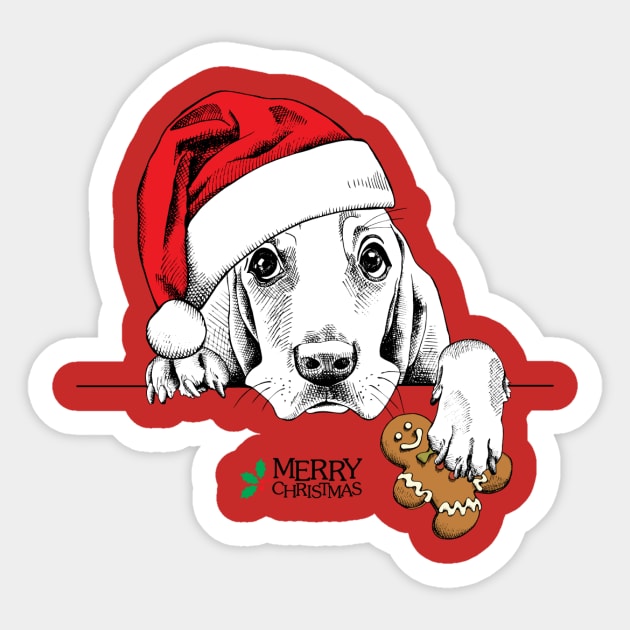 Christmas Pooch In A Pocket Sticker by cameradog